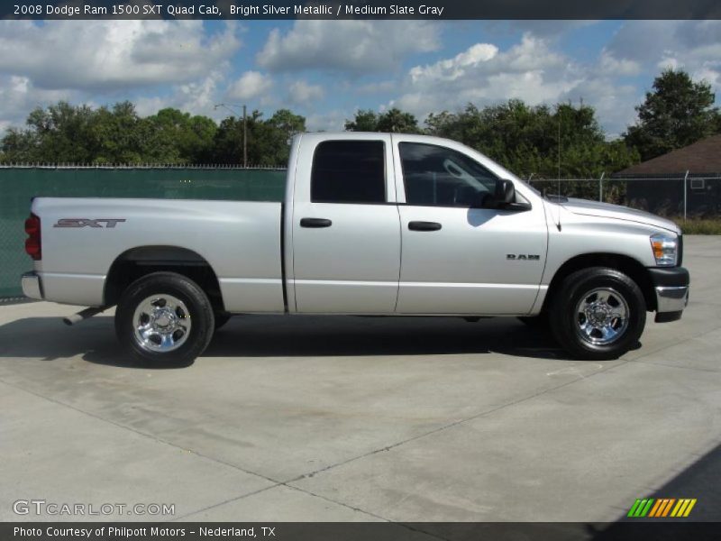Bright Silver Metallic / Medium Slate Gray 2008 Dodge Ram 1500 SXT Quad Cab
