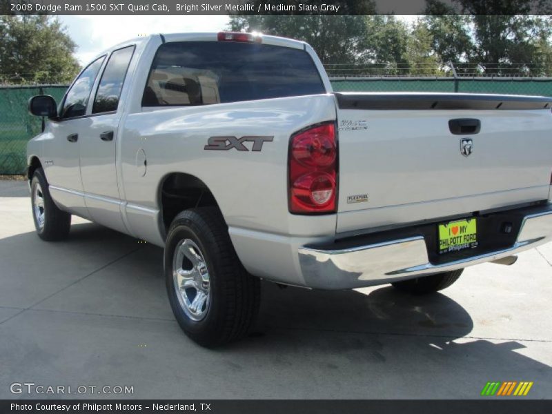 Bright Silver Metallic / Medium Slate Gray 2008 Dodge Ram 1500 SXT Quad Cab