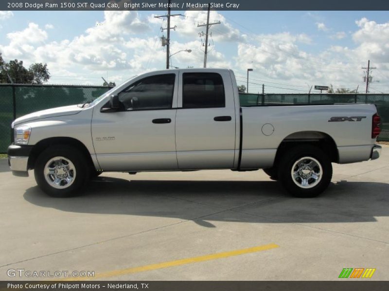 Bright Silver Metallic / Medium Slate Gray 2008 Dodge Ram 1500 SXT Quad Cab