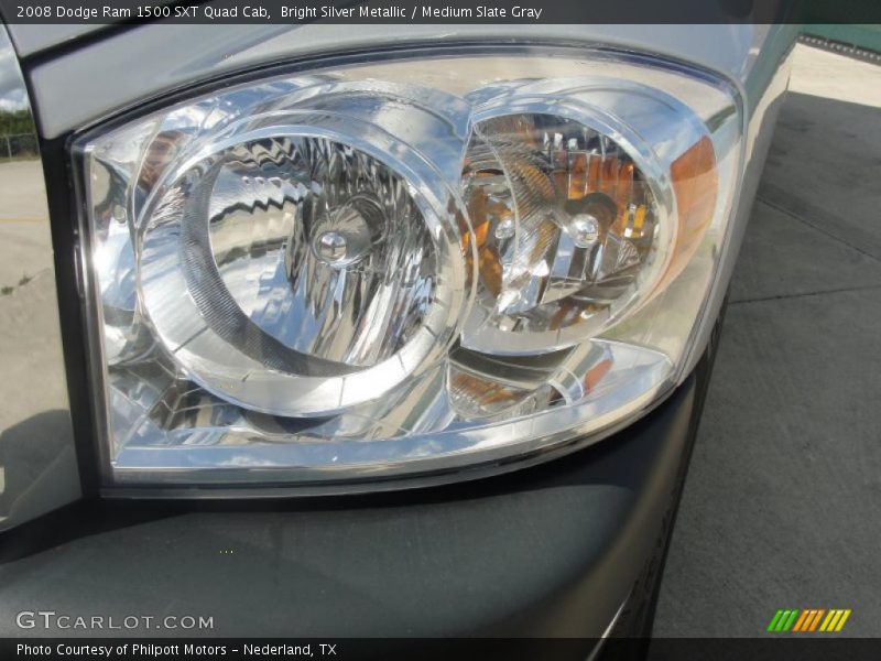 Bright Silver Metallic / Medium Slate Gray 2008 Dodge Ram 1500 SXT Quad Cab