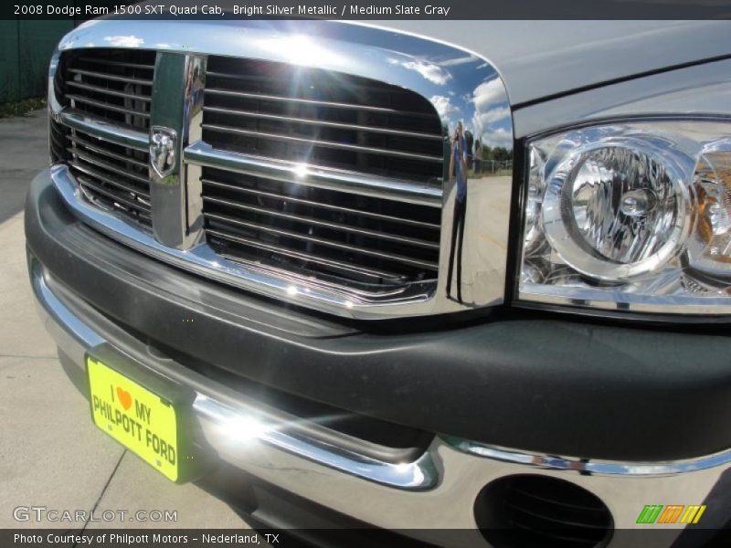 Bright Silver Metallic / Medium Slate Gray 2008 Dodge Ram 1500 SXT Quad Cab