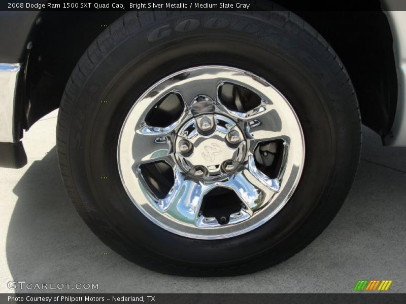 Bright Silver Metallic / Medium Slate Gray 2008 Dodge Ram 1500 SXT Quad Cab