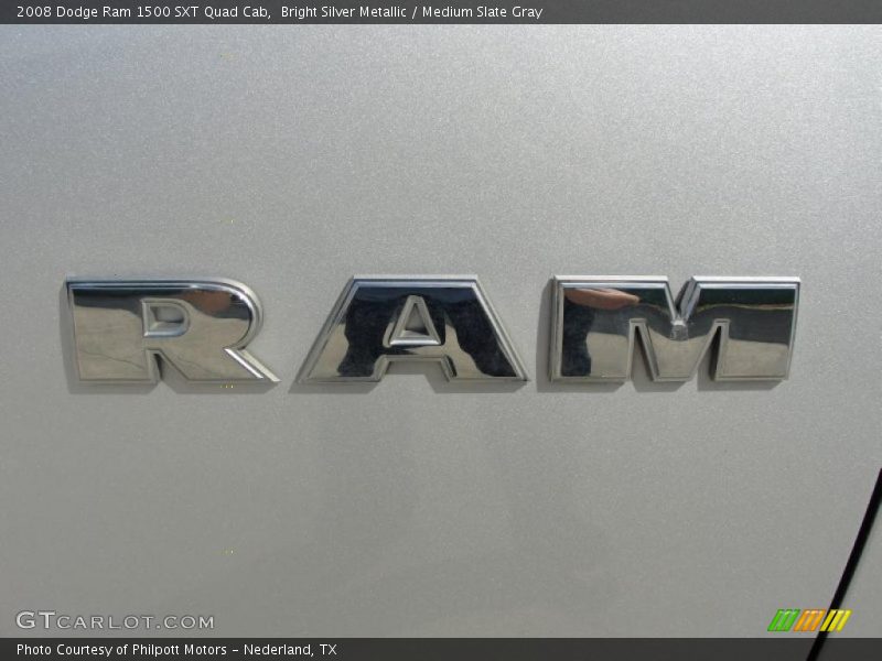 Bright Silver Metallic / Medium Slate Gray 2008 Dodge Ram 1500 SXT Quad Cab