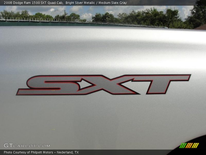 Bright Silver Metallic / Medium Slate Gray 2008 Dodge Ram 1500 SXT Quad Cab