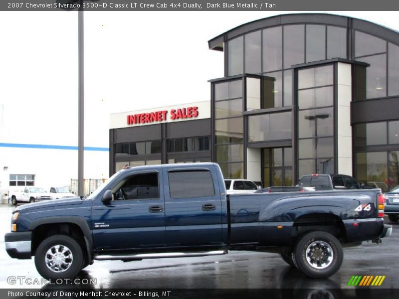 Dark Blue Metallic / Tan 2007 Chevrolet Silverado 3500HD Classic LT Crew Cab 4x4 Dually