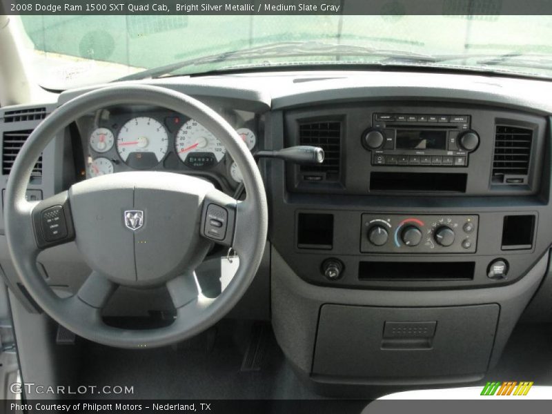 Bright Silver Metallic / Medium Slate Gray 2008 Dodge Ram 1500 SXT Quad Cab