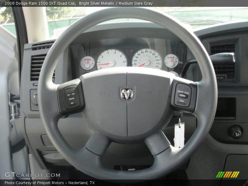 Bright Silver Metallic / Medium Slate Gray 2008 Dodge Ram 1500 SXT Quad Cab