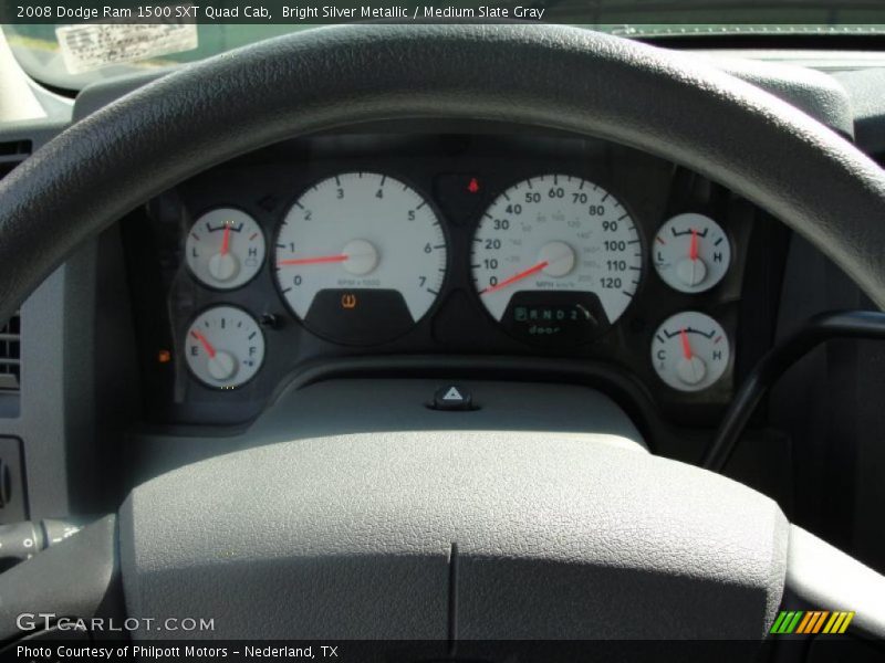 Bright Silver Metallic / Medium Slate Gray 2008 Dodge Ram 1500 SXT Quad Cab