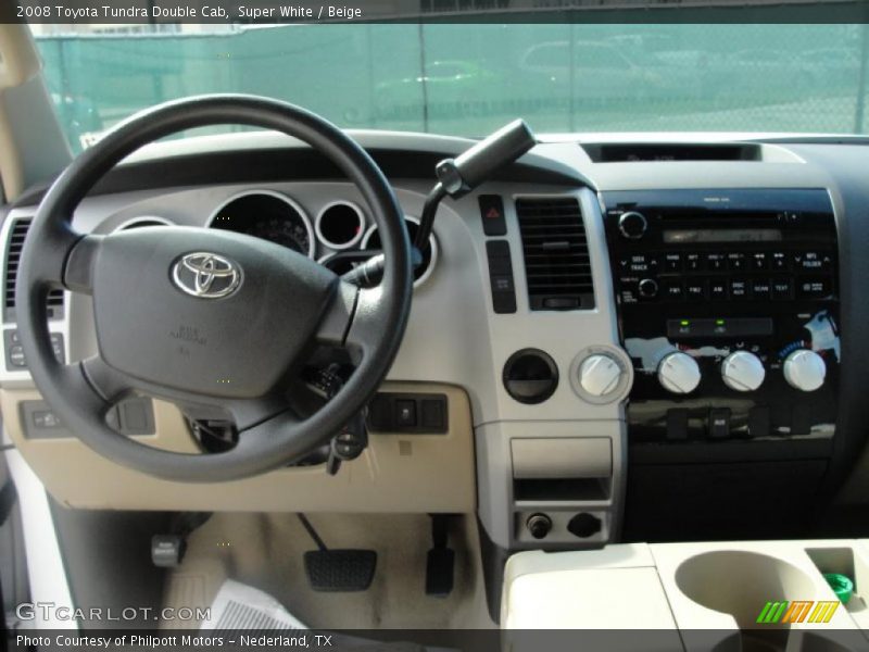 Super White / Beige 2008 Toyota Tundra Double Cab