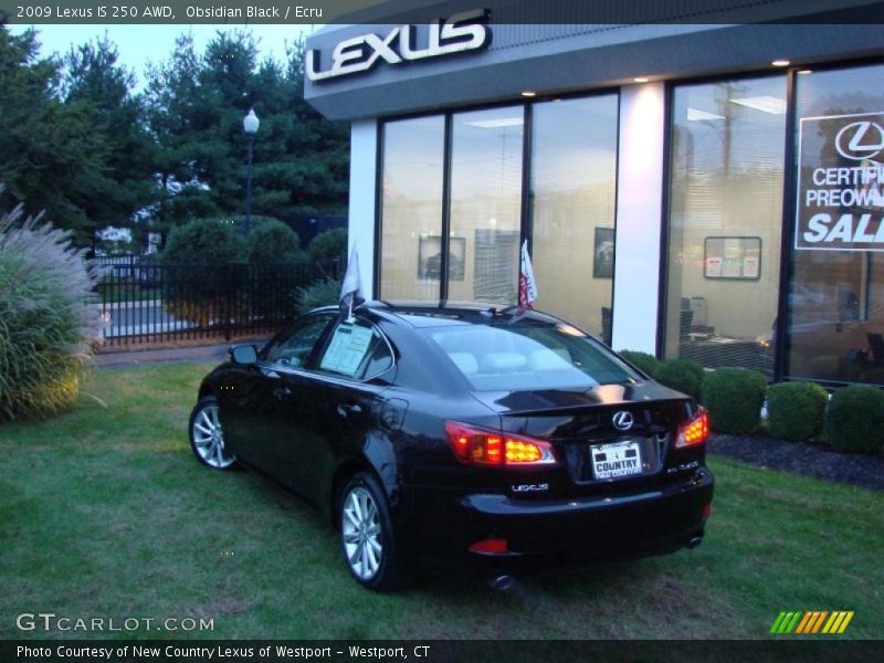 Obsidian Black / Ecru 2009 Lexus IS 250 AWD
