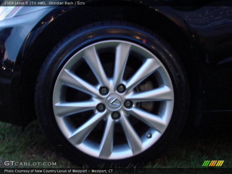 Obsidian Black / Ecru 2009 Lexus IS 250 AWD