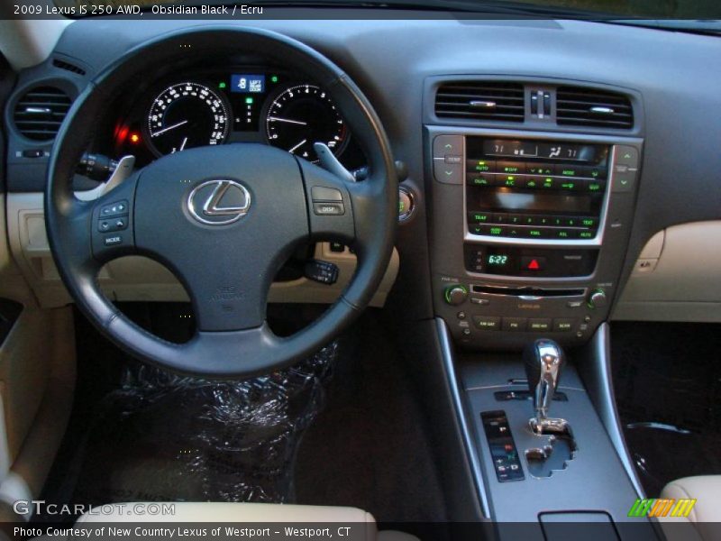 Obsidian Black / Ecru 2009 Lexus IS 250 AWD