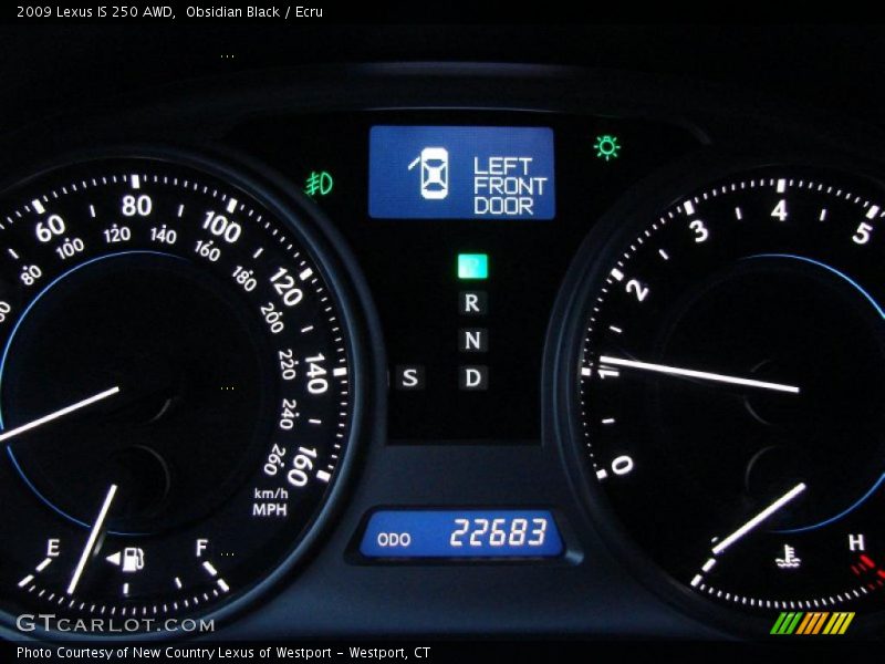 Obsidian Black / Ecru 2009 Lexus IS 250 AWD