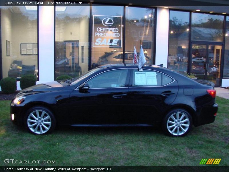 Obsidian Black / Ecru 2009 Lexus IS 250 AWD