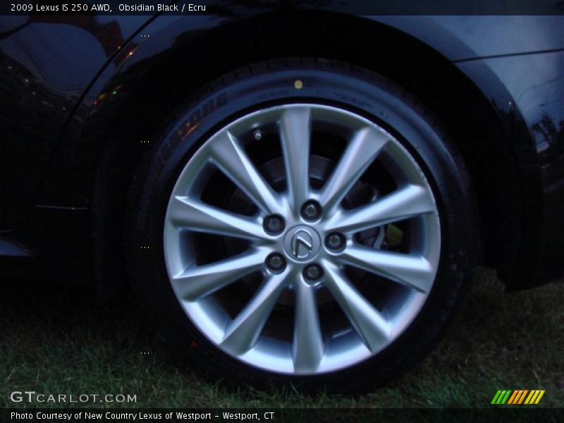 Obsidian Black / Ecru 2009 Lexus IS 250 AWD