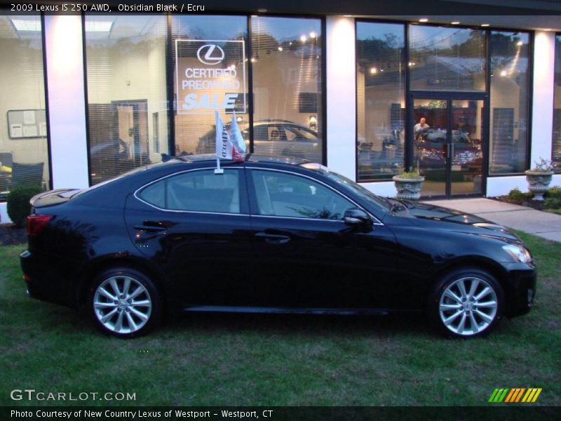 Obsidian Black / Ecru 2009 Lexus IS 250 AWD