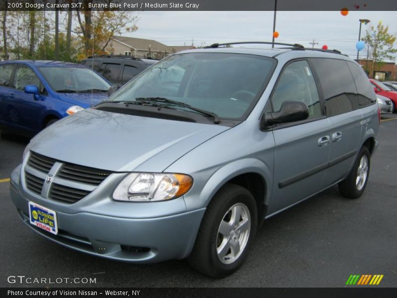 Butane Blue Pearl / Medium Slate Gray 2005 Dodge Caravan SXT