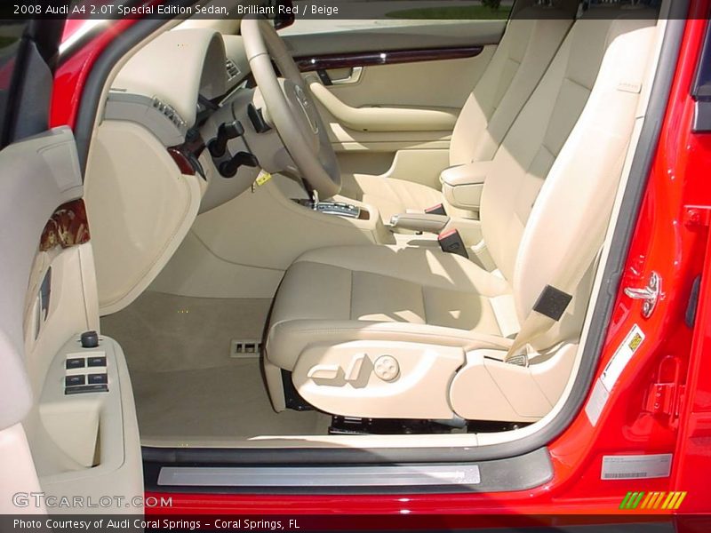 Brilliant Red / Beige 2008 Audi A4 2.0T Special Edition Sedan