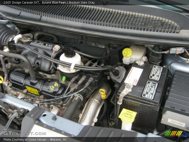 Butane Blue Pearl / Medium Slate Gray 2005 Dodge Caravan SXT