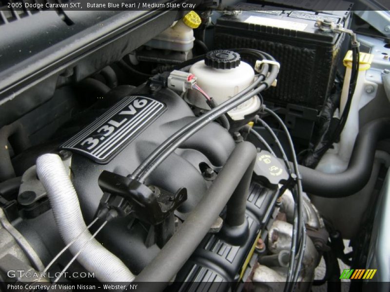 Butane Blue Pearl / Medium Slate Gray 2005 Dodge Caravan SXT