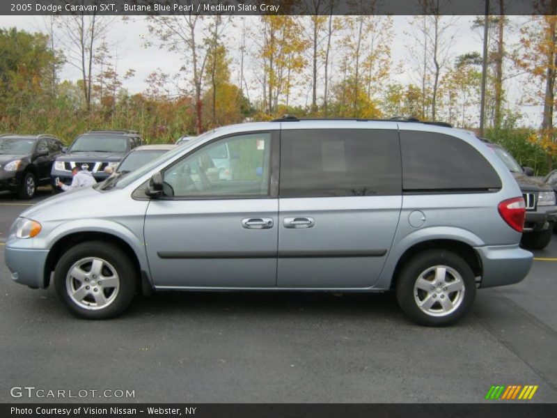 Butane Blue Pearl / Medium Slate Gray 2005 Dodge Caravan SXT