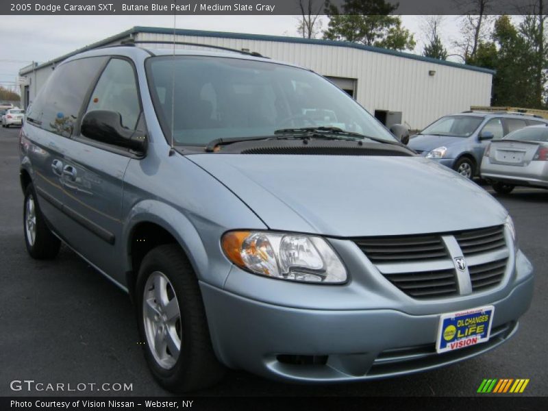 Butane Blue Pearl / Medium Slate Gray 2005 Dodge Caravan SXT
