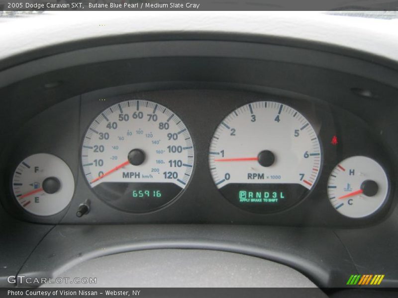 Butane Blue Pearl / Medium Slate Gray 2005 Dodge Caravan SXT