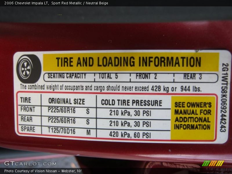 Sport Red Metallic / Neutral Beige 2006 Chevrolet Impala LT