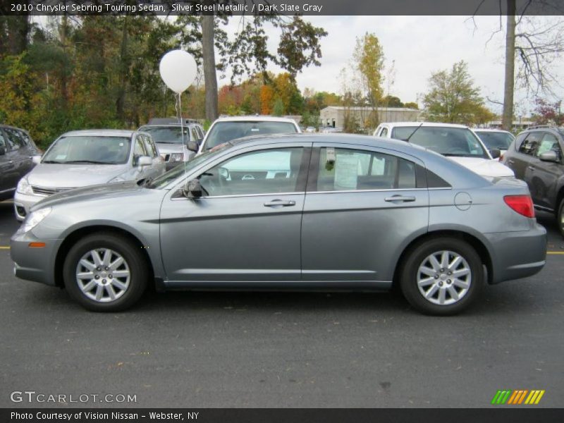 Silver Steel Metallic / Dark Slate Gray 2010 Chrysler Sebring Touring Sedan