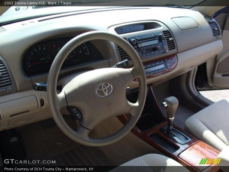 Black / Taupe 2003 Toyota Camry XLE