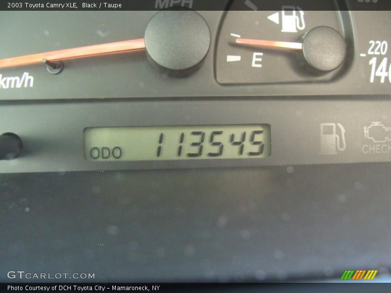 Black / Taupe 2003 Toyota Camry XLE