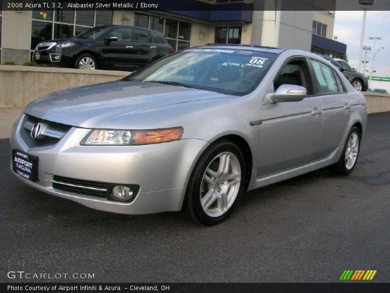 Alabaster Silver Metallic / Ebony 2008 Acura TL 3.2