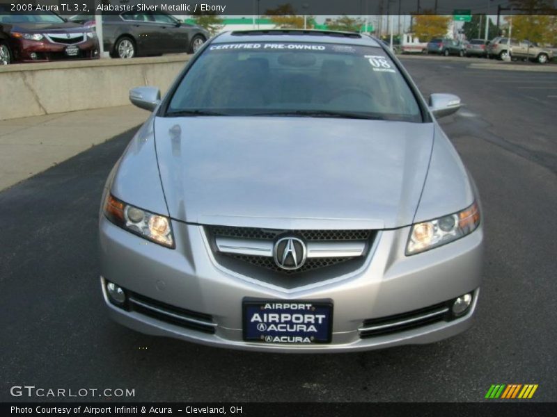 Alabaster Silver Metallic / Ebony 2008 Acura TL 3.2
