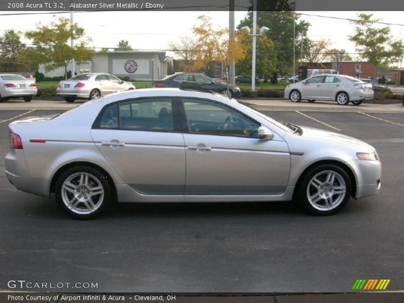 Alabaster Silver Metallic / Ebony 2008 Acura TL 3.2