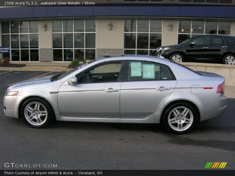 Alabaster Silver Metallic / Ebony 2008 Acura TL 3.2