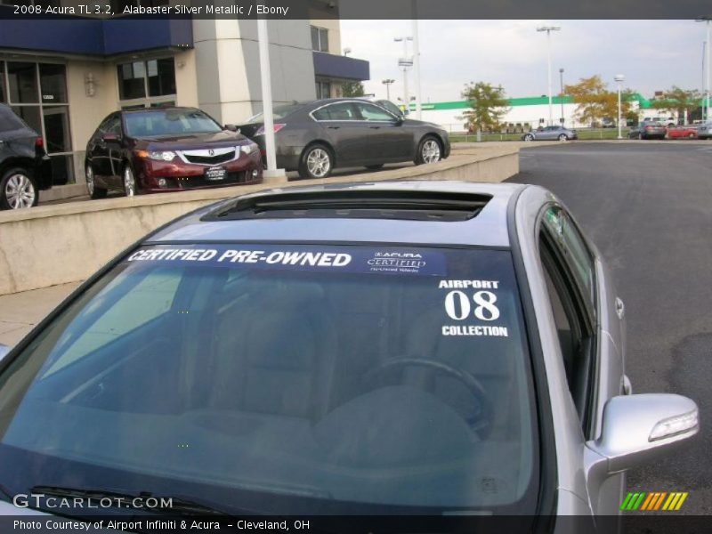 Alabaster Silver Metallic / Ebony 2008 Acura TL 3.2