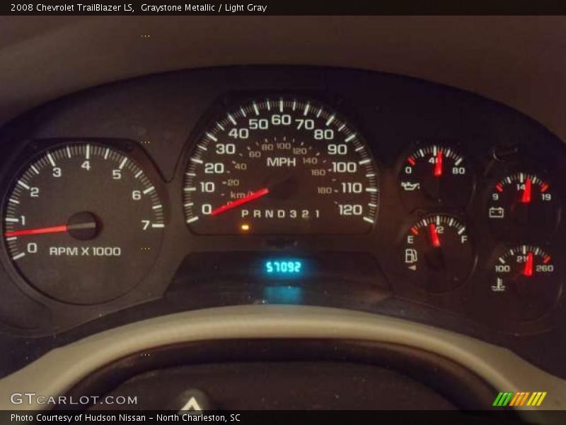 Graystone Metallic / Light Gray 2008 Chevrolet TrailBlazer LS