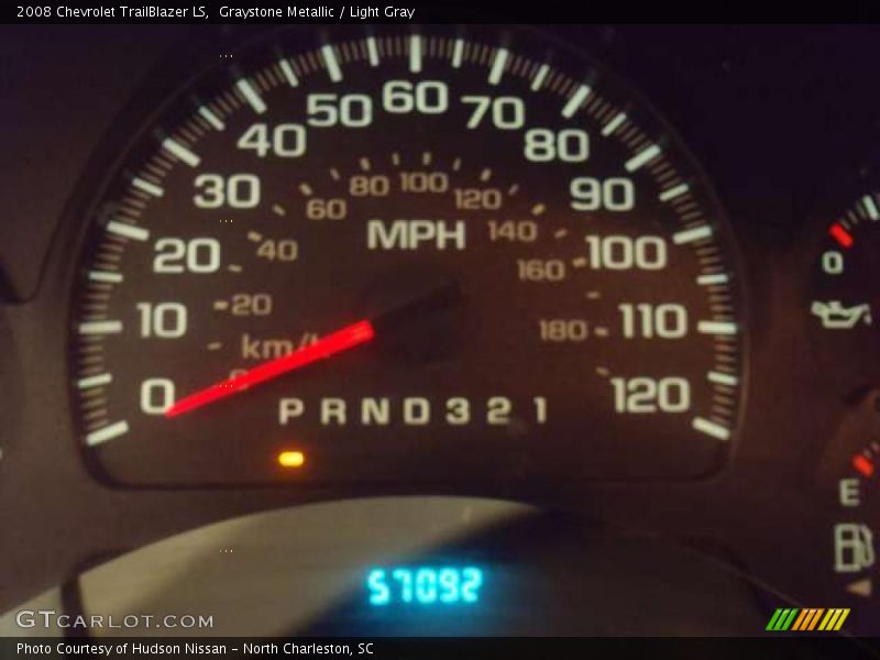 Graystone Metallic / Light Gray 2008 Chevrolet TrailBlazer LS