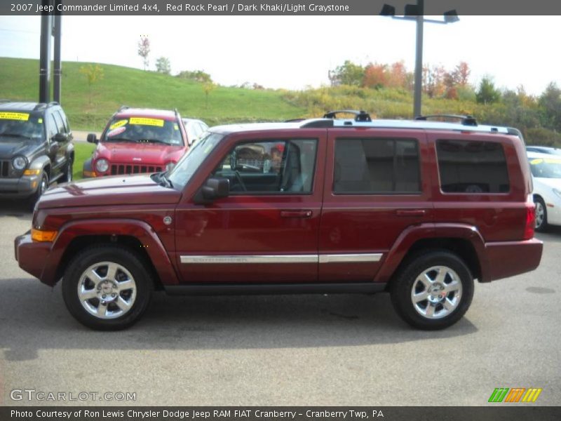 Red Rock Pearl / Dark Khaki/Light Graystone 2007 Jeep Commander Limited 4x4