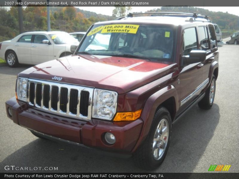 Red Rock Pearl / Dark Khaki/Light Graystone 2007 Jeep Commander Limited 4x4