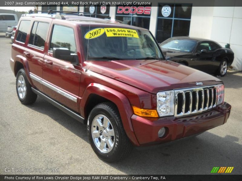 Red Rock Pearl / Dark Khaki/Light Graystone 2007 Jeep Commander Limited 4x4