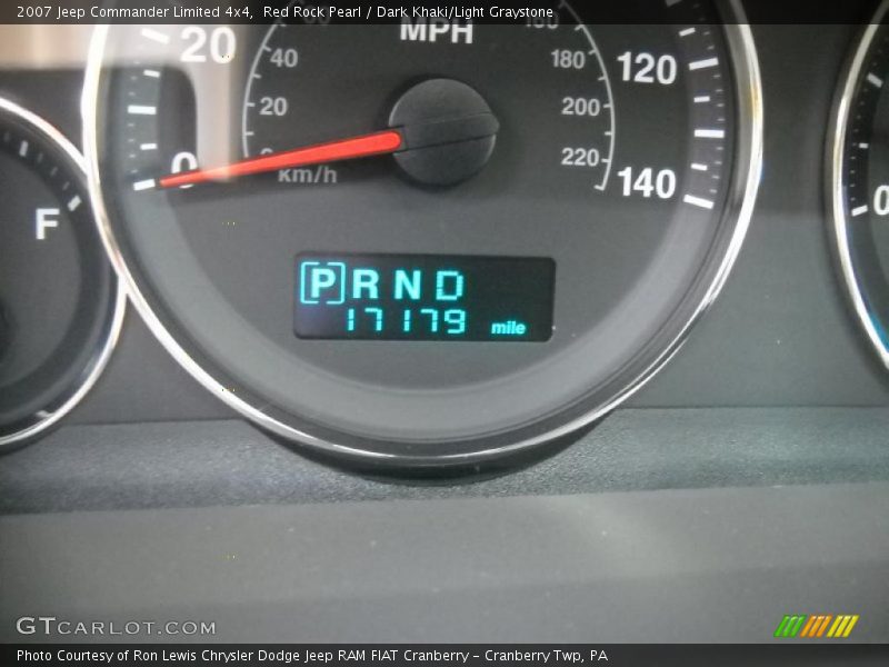 Red Rock Pearl / Dark Khaki/Light Graystone 2007 Jeep Commander Limited 4x4