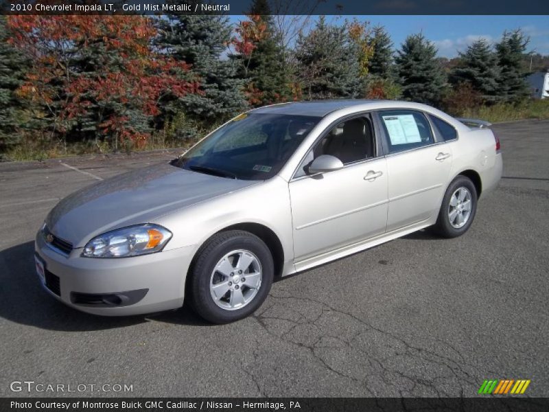 Gold Mist Metallic / Neutral 2010 Chevrolet Impala LT