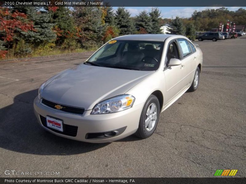 Gold Mist Metallic / Neutral 2010 Chevrolet Impala LT