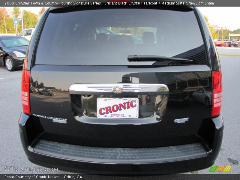 Brilliant Black Crystal Pearlcoat / Medium Slate Gray/Light Shale 2008 Chrysler Town & Country Touring Signature Series