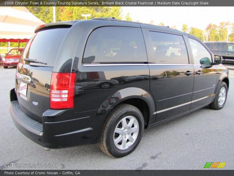 Brilliant Black Crystal Pearlcoat / Medium Slate Gray/Light Shale 2008 Chrysler Town & Country Touring Signature Series