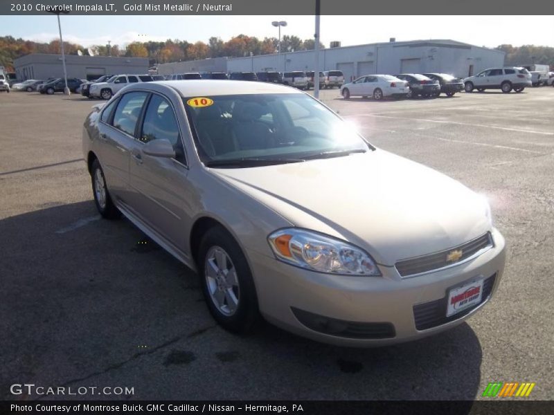 Gold Mist Metallic / Neutral 2010 Chevrolet Impala LT