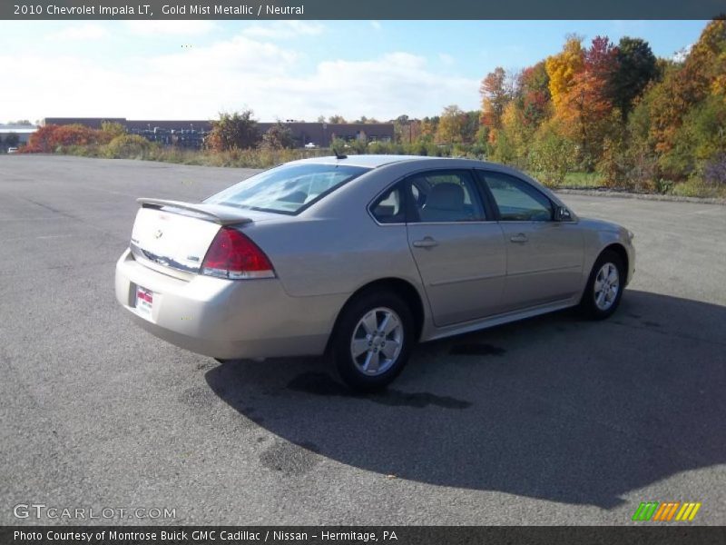 Gold Mist Metallic / Neutral 2010 Chevrolet Impala LT