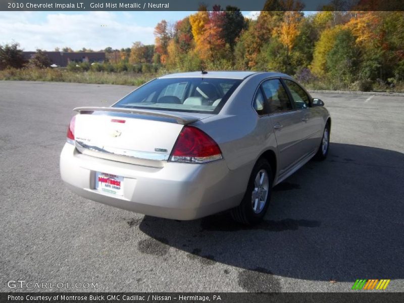 Gold Mist Metallic / Neutral 2010 Chevrolet Impala LT