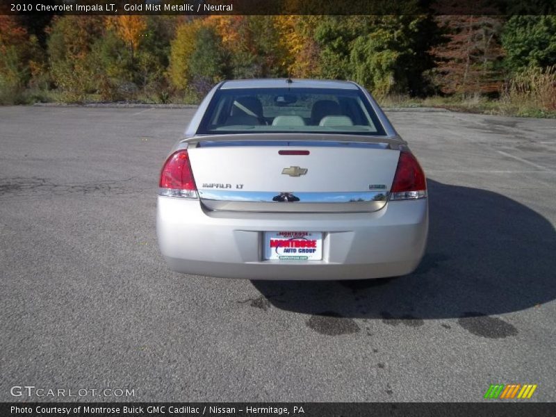 Gold Mist Metallic / Neutral 2010 Chevrolet Impala LT